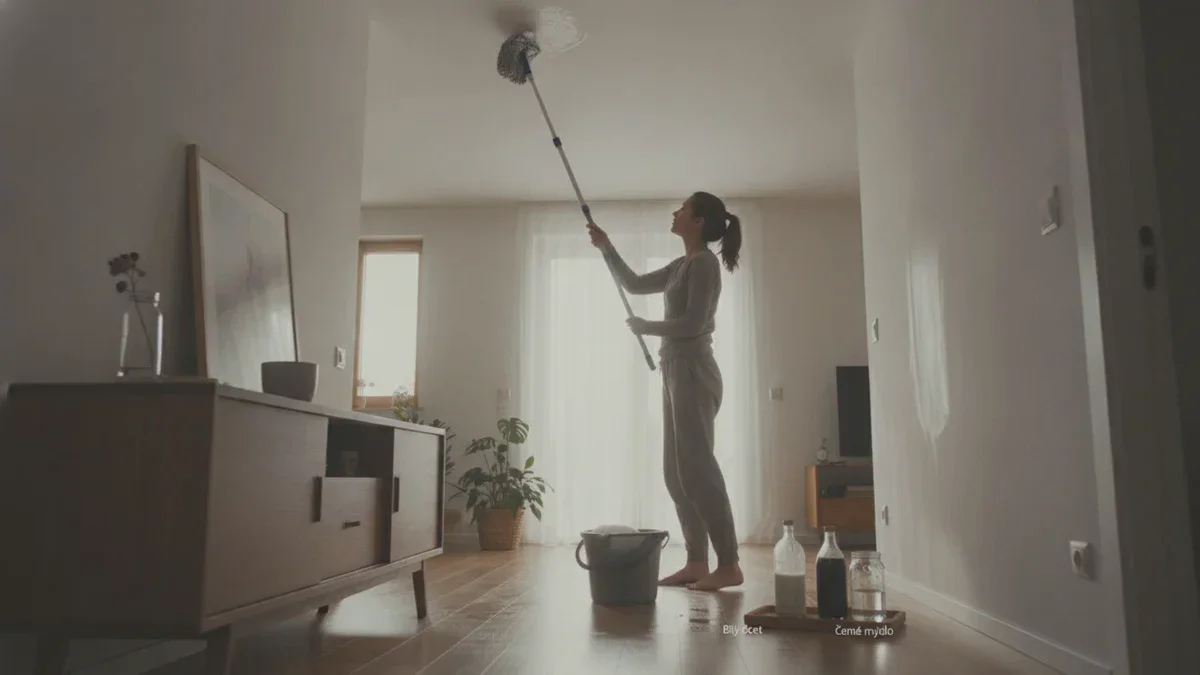 Wände und Decken in einer halben Stunde sauber dank eines Küchentricks